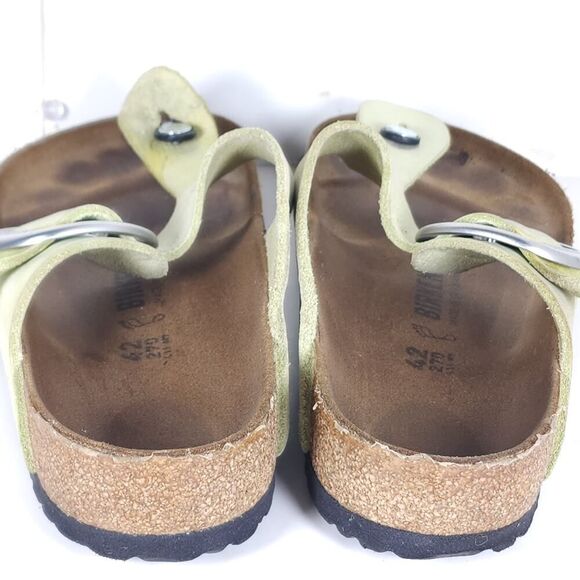 Birkenstock Women's Gizeh Big Buckle EU42 US11 Nubuck Faded Lime Thong Sandals - Picture 11 of 16